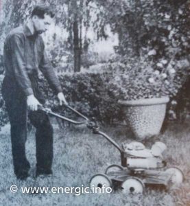 Energic Motobineuse Type L 77 transformed into a mototondeuse for use on small/medium gardens www.energic.info