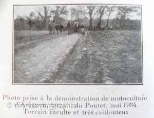 Energic demonstration of motoculteurs at Avignon, on the land of Pontet in May 1934 The land is inclined and stoney! www.energic.info