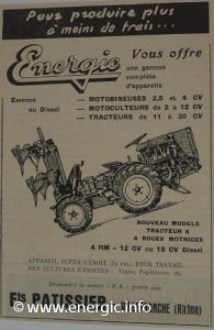 Energic 4 RM 12/18 tracteur brochure 1962 www.energic.info