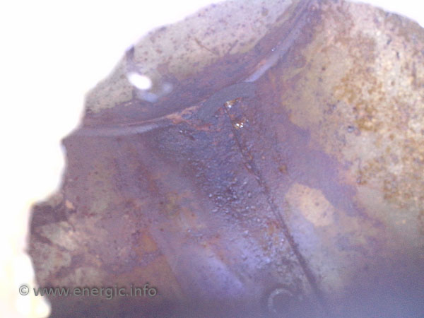 Energic D9 fuel tank internal seam.